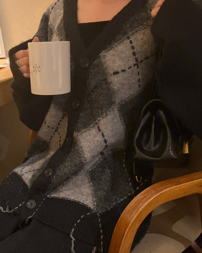 【即納】アーガイルフリンジニットCH5000