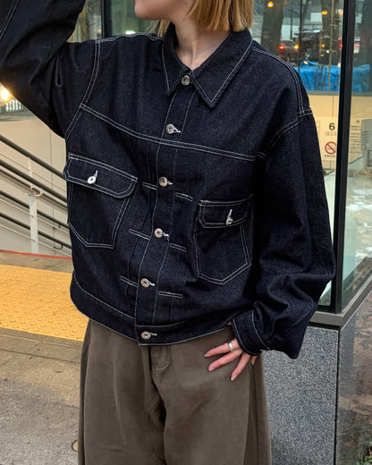 【即納】ステッチラインデニムジャケットCH5001