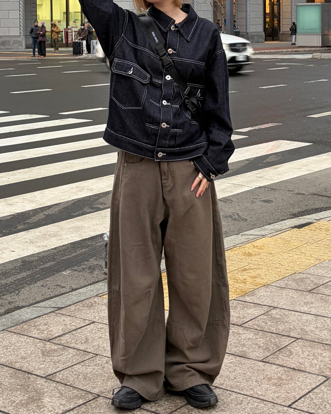 【即納】ステッチラインデニムジャケットCH5001