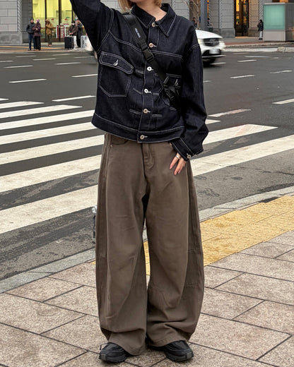 【即納】ステッチラインデニムジャケットCH5001