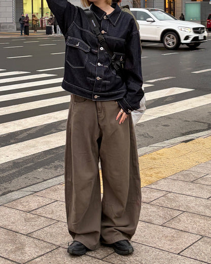 【即納】ステッチラインデニムジャケットCH5001