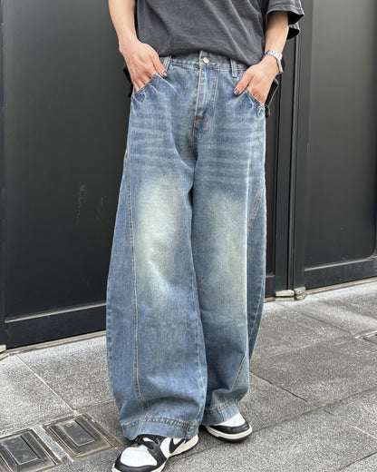 【即納】ラインバルーンデニムパンツ CM0010