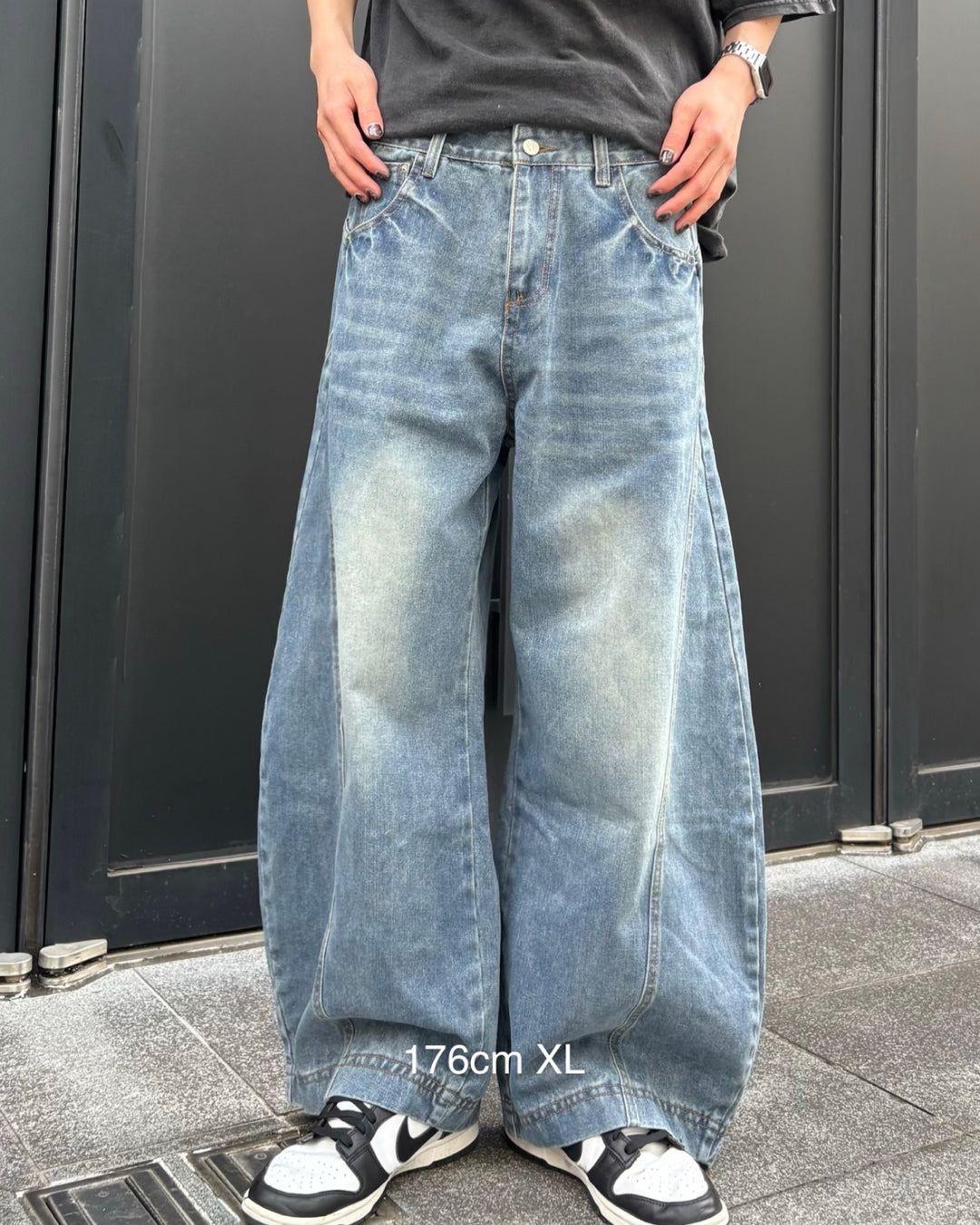 【即納】ラインバルーンデニムパンツ CM0010