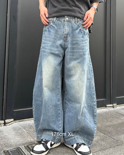 【即納】ラインバルーンデニムパンツ CM0010