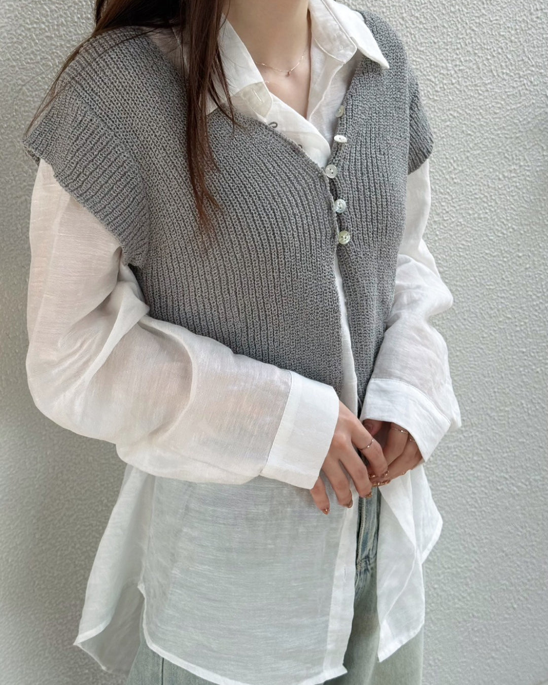 【新品未使用】MARNO Mila knit shirt カーディガン フェイクファーニットカーディガン 韓国ファッション ハイ