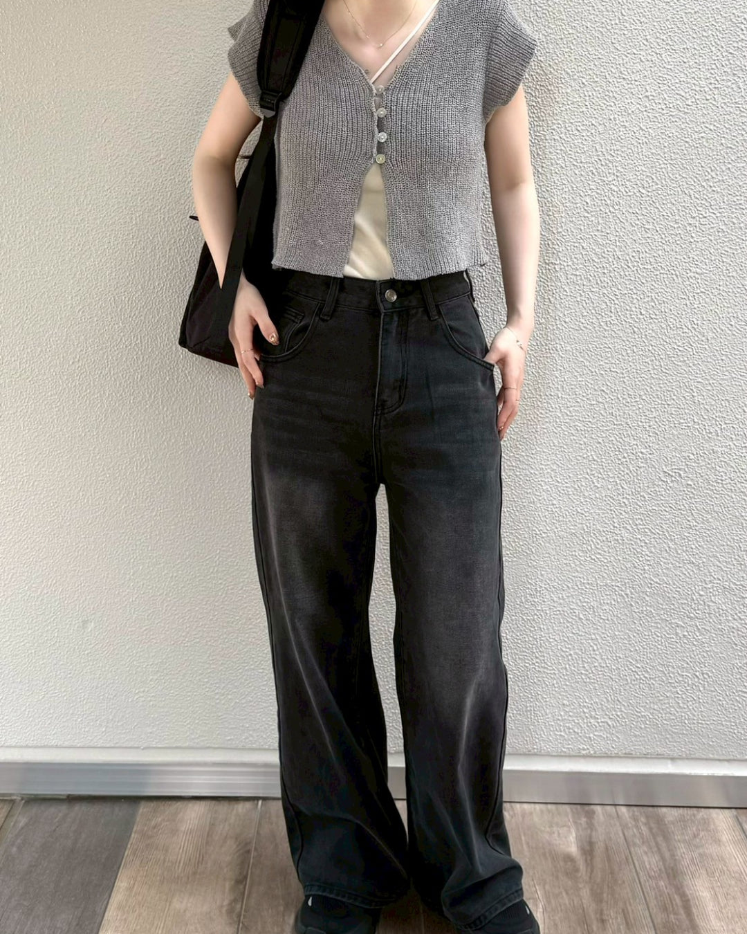gadidanoniem ニット レーサーデザインembroideryニットトップス[品番：MKSW0060834