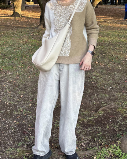 グラデーションラウンドセーター CM0099