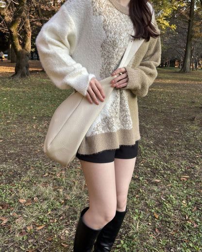 グラデーションラウンドセーター CM0099