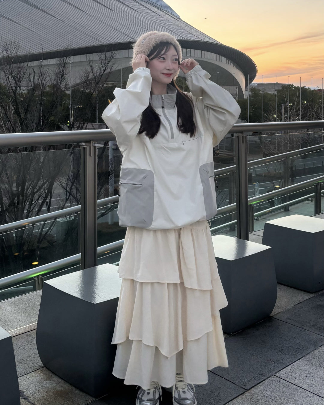 ハーフジップユーティリティプールオーバーCM0101