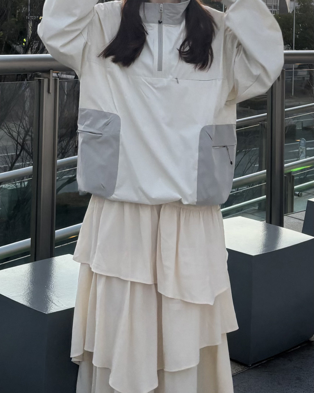 ハーフジップユーティリティプールオーバーCM0101