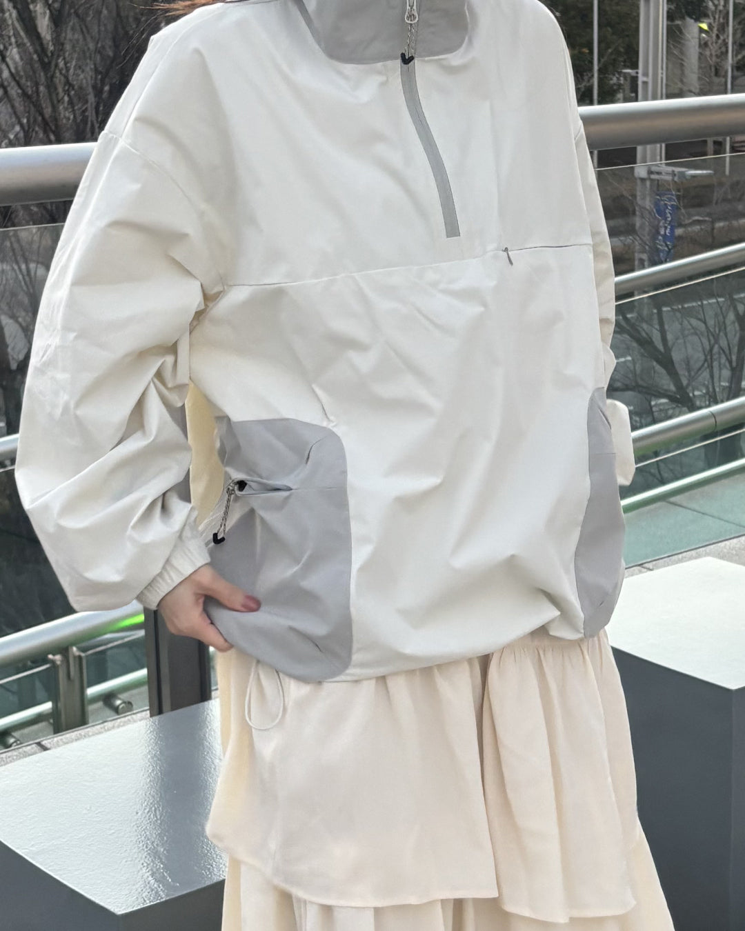 ハーフジップユーティリティプールオーバーCM0101