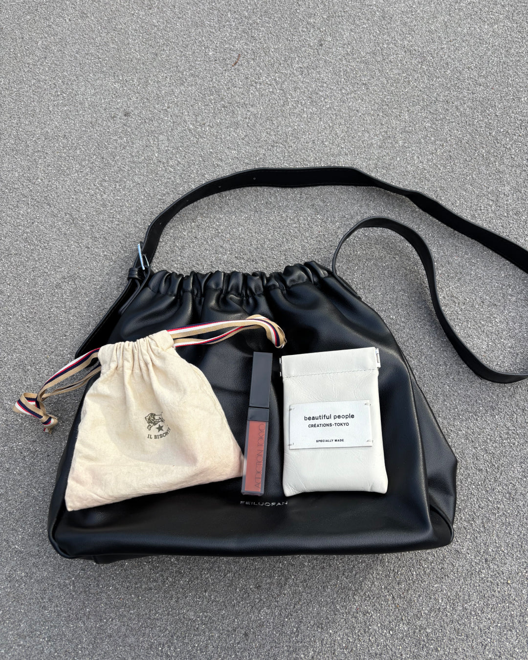 ミニマルドローストリングショルダーバッグ CM0116