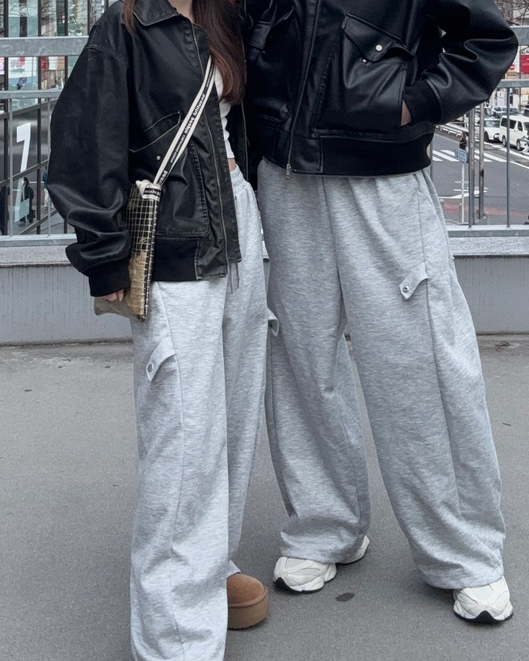 ドロストコードワイドシルエットスウェットパンツCM0119