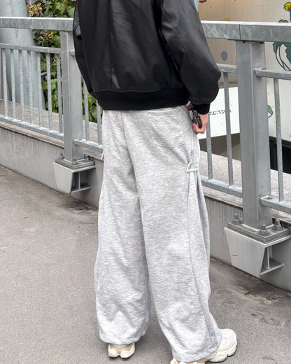 ドロストコードワイドシルエットスウェットパンツCM0119