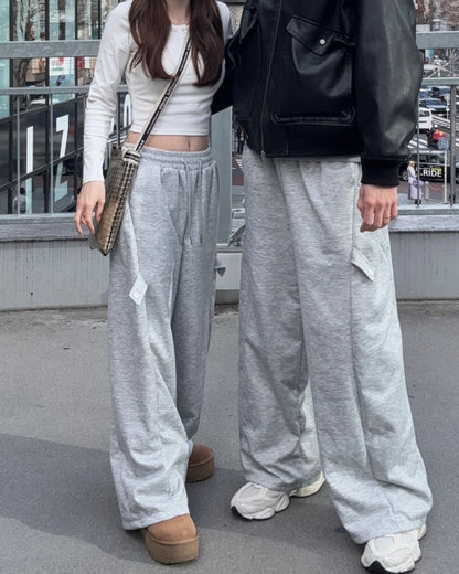 ドロストコードワイドシルエットスウェットパンツCM0119