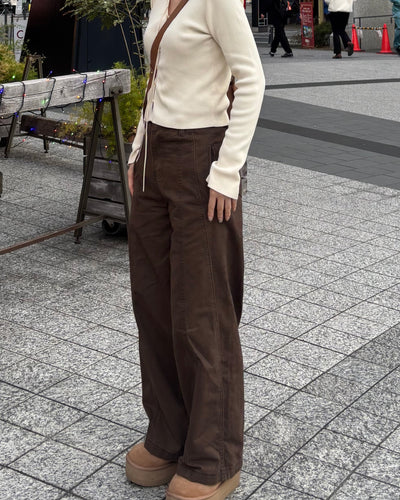 ブラウンルーズワイドパンツ CM0139