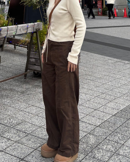 ブラウンルーズワイドパンツ CM0139