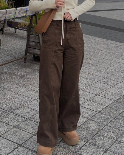 ブラウンルーズワイドパンツ CM0139