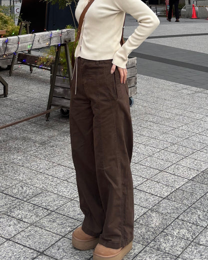 ブラウンルーズワイドパンツ CM0139