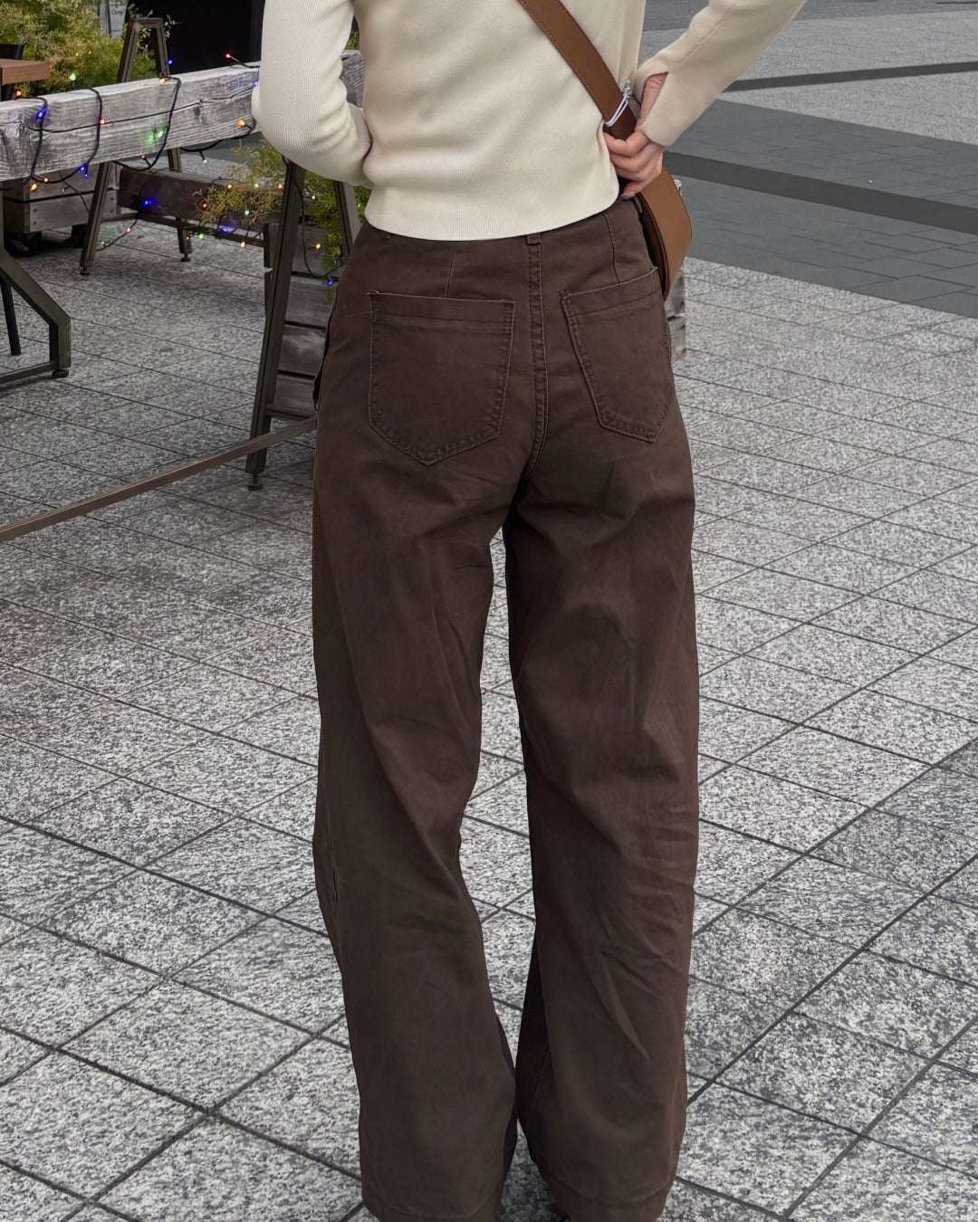 ブラウンルーズワイドパンツ CM0139