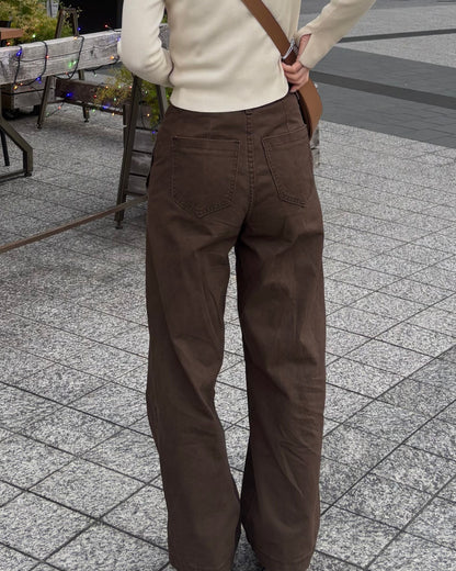 ブラウンルーズワイドパンツ CM0139