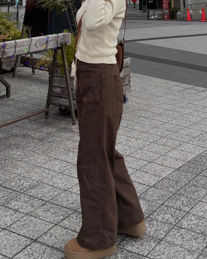 ブラウンルーズワイドパンツ CM0139