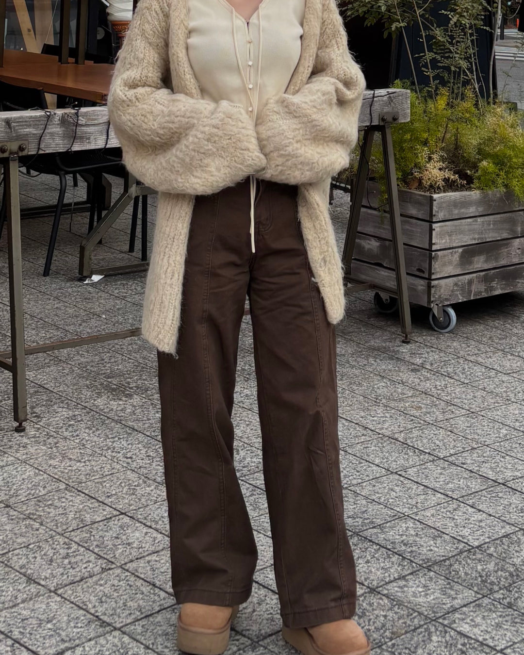 ブラウンルーズワイドパンツ CM0139