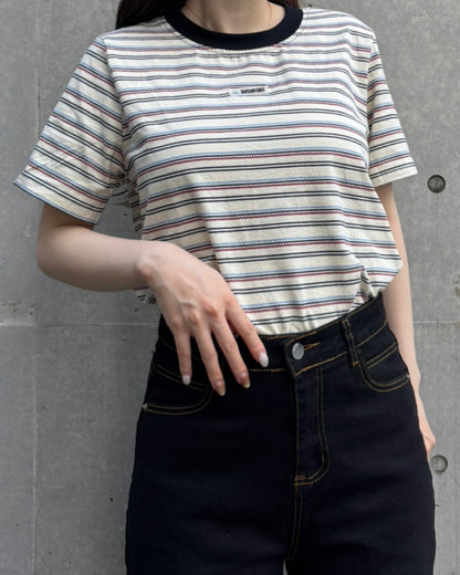 ユニークストライプTシャツ CM0215