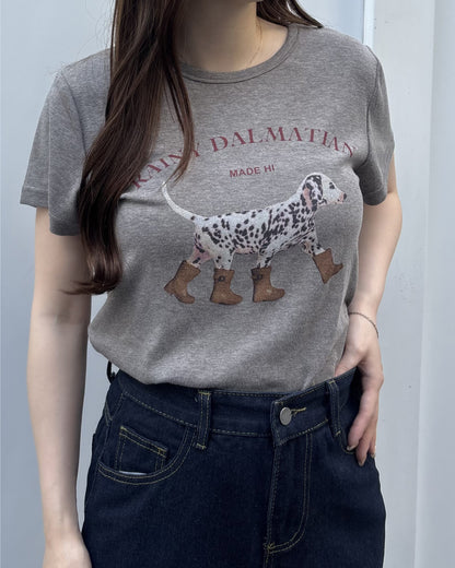 ドッグプリントTシャツ CM0217