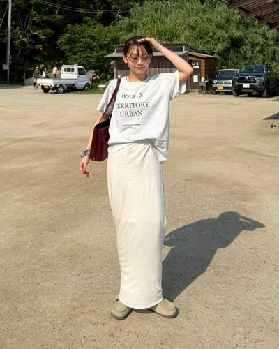 【7/10 17時販売開始】レタープリントビッグシルエットTシャツCS0047