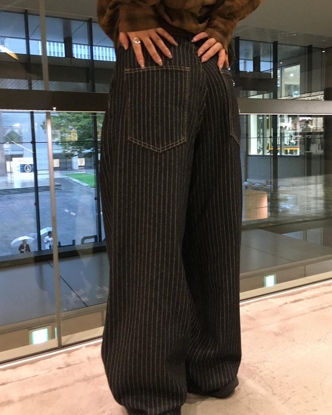 ストライプタックパンツ CW0015