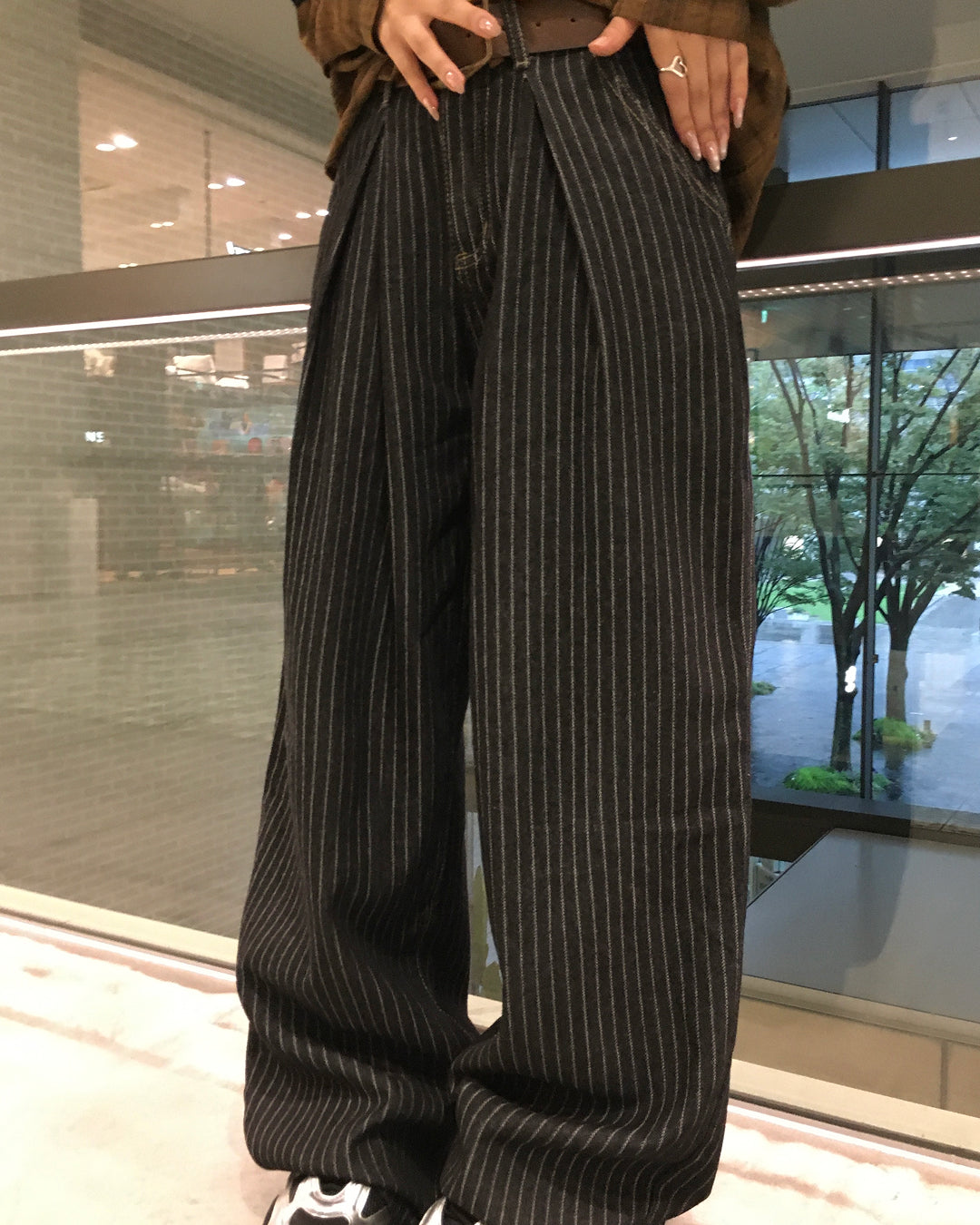 ストライプタックパンツ CW0015