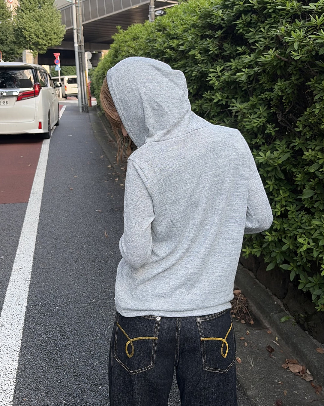 フード付きヘンリーネックトップス CW0041