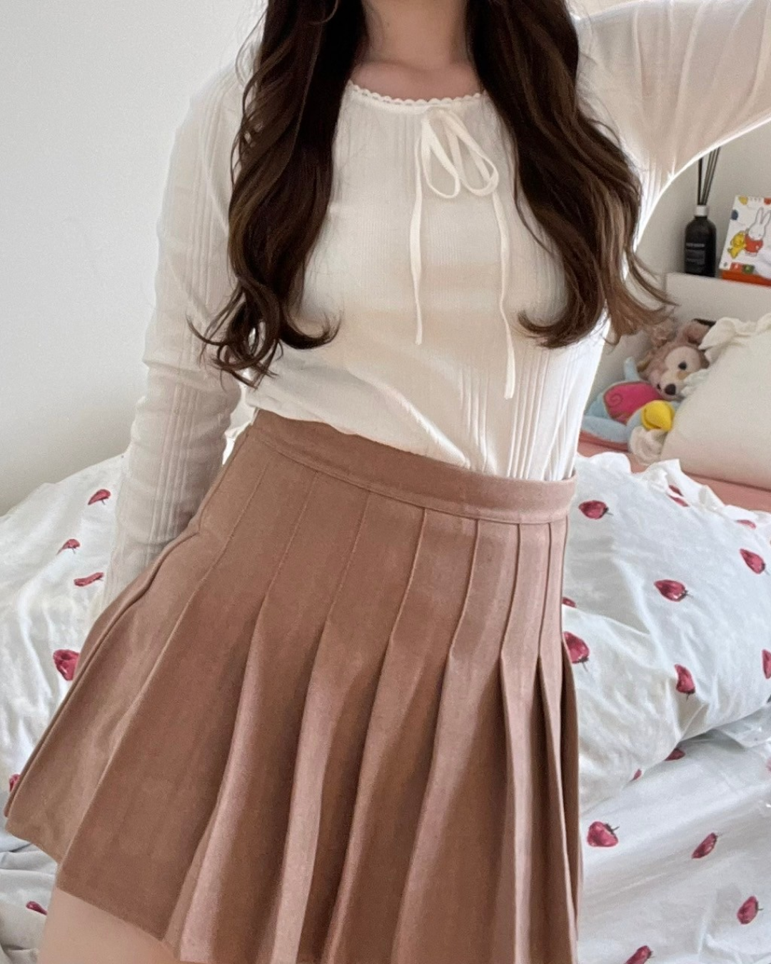 College pleated skirt D0008