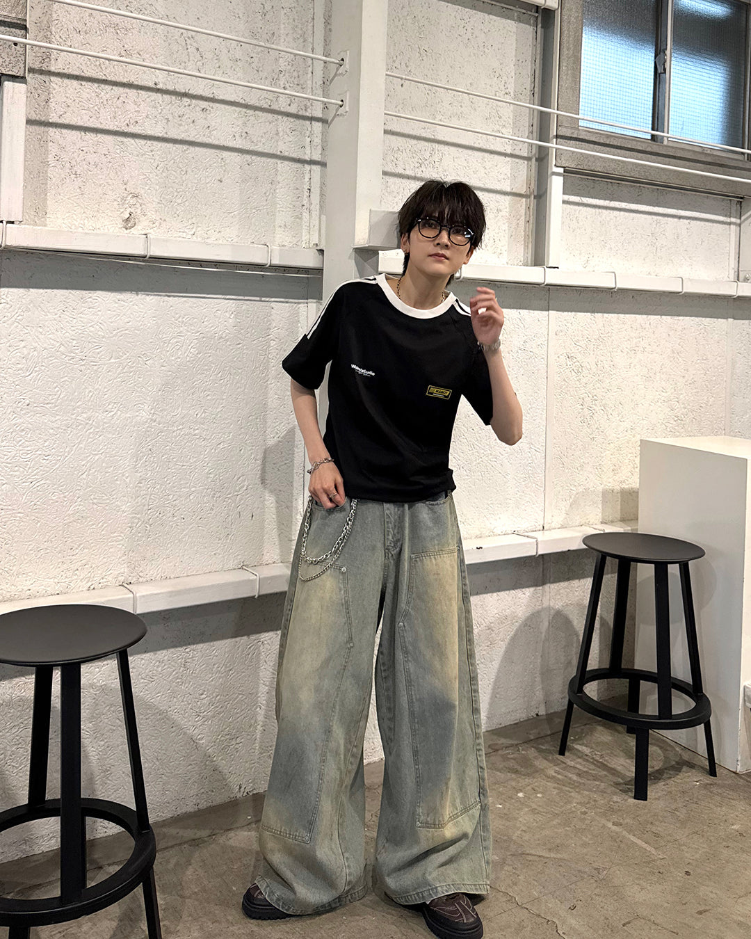 サイドラインオーバーサイズTシャツ SY0016