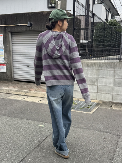 ストライプフーディセーター DG0005