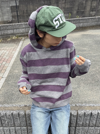 ストライプフーディセーター DG0005