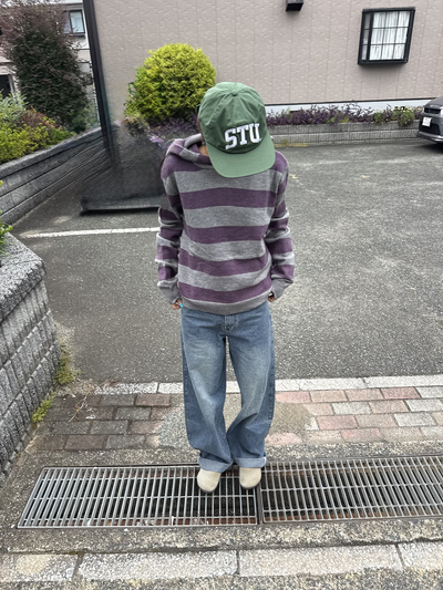 ストライプフーディセーター DG0005
