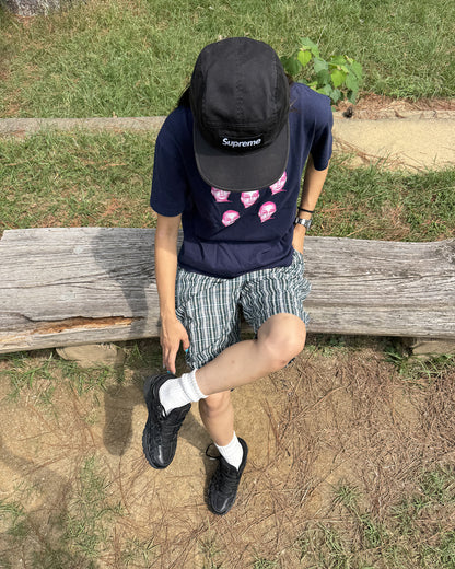 クロップドスポーティーカジュアルチェックショーツ DG0030