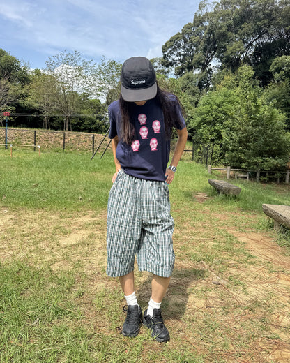 クロップドスポーティーカジュアルチェックショーツ DG0030