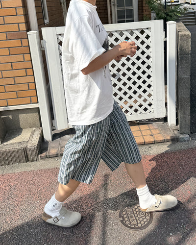クロップドスポーティーカジュアルチェックショーツ DG0030