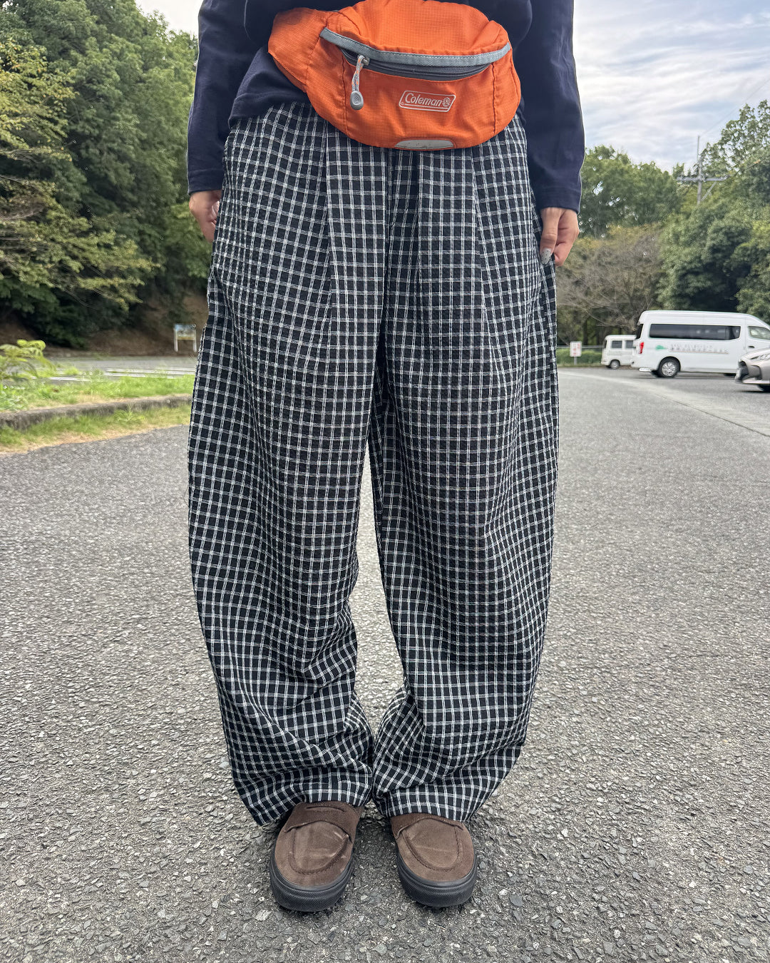 レッグカジュアルチェックパンツ DG0031
