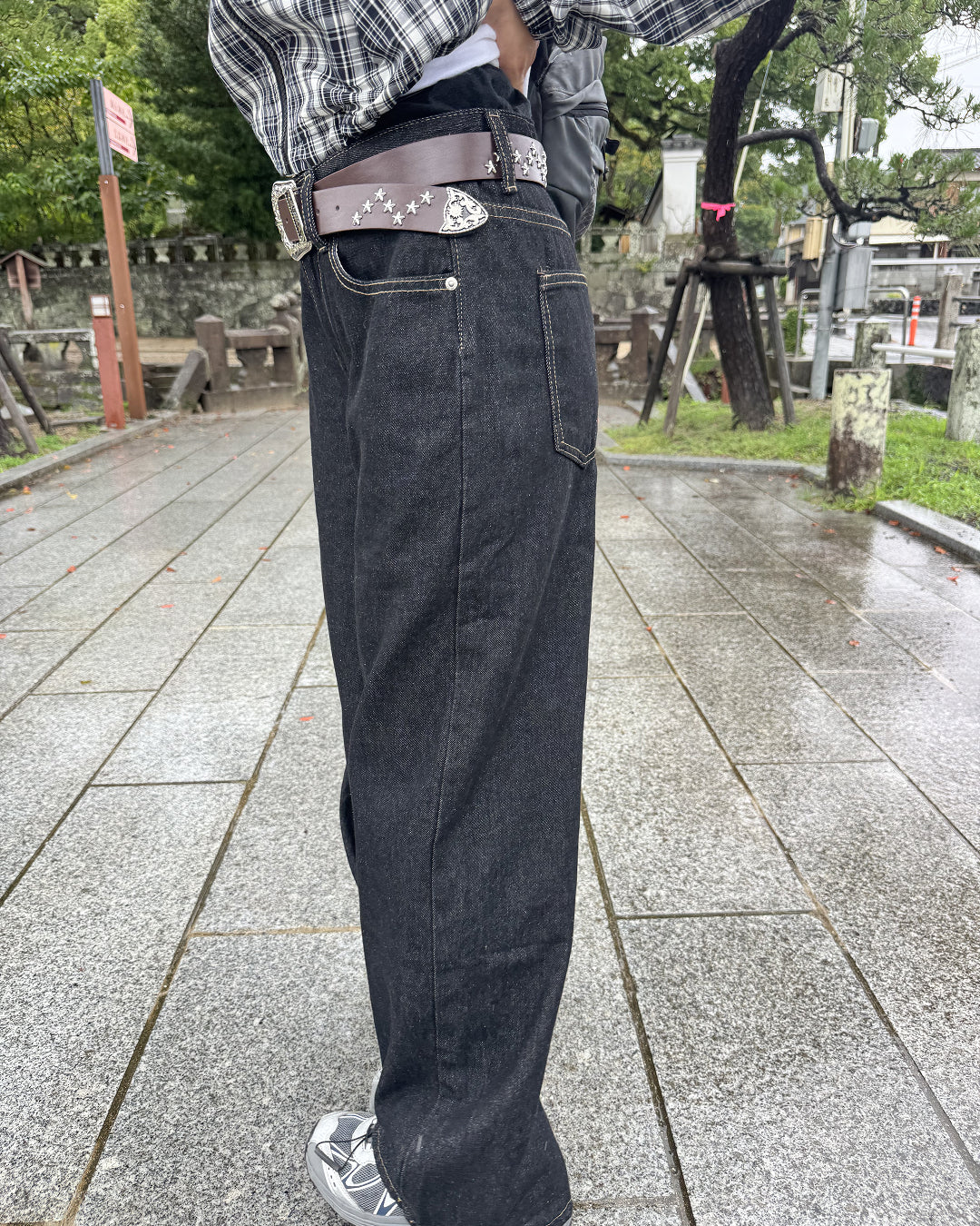 ルーズストレート ブラックデニムパンツ DG0035