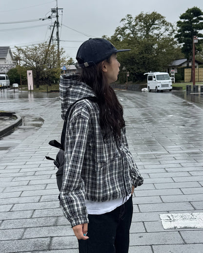 チェック柄ジップアップパーカー DG0036