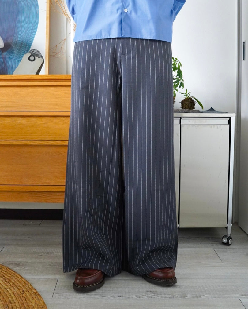 ストライプワイドルーズパンツ ID0088