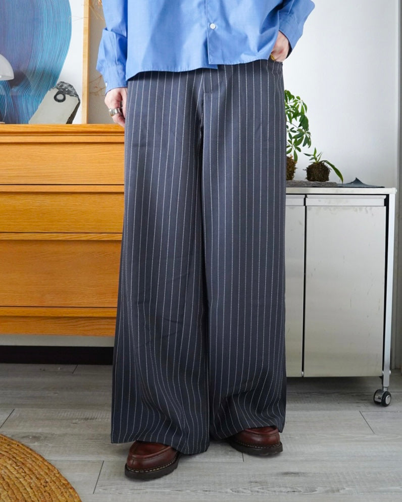 ストライプワイドルーズパンツ ID0088