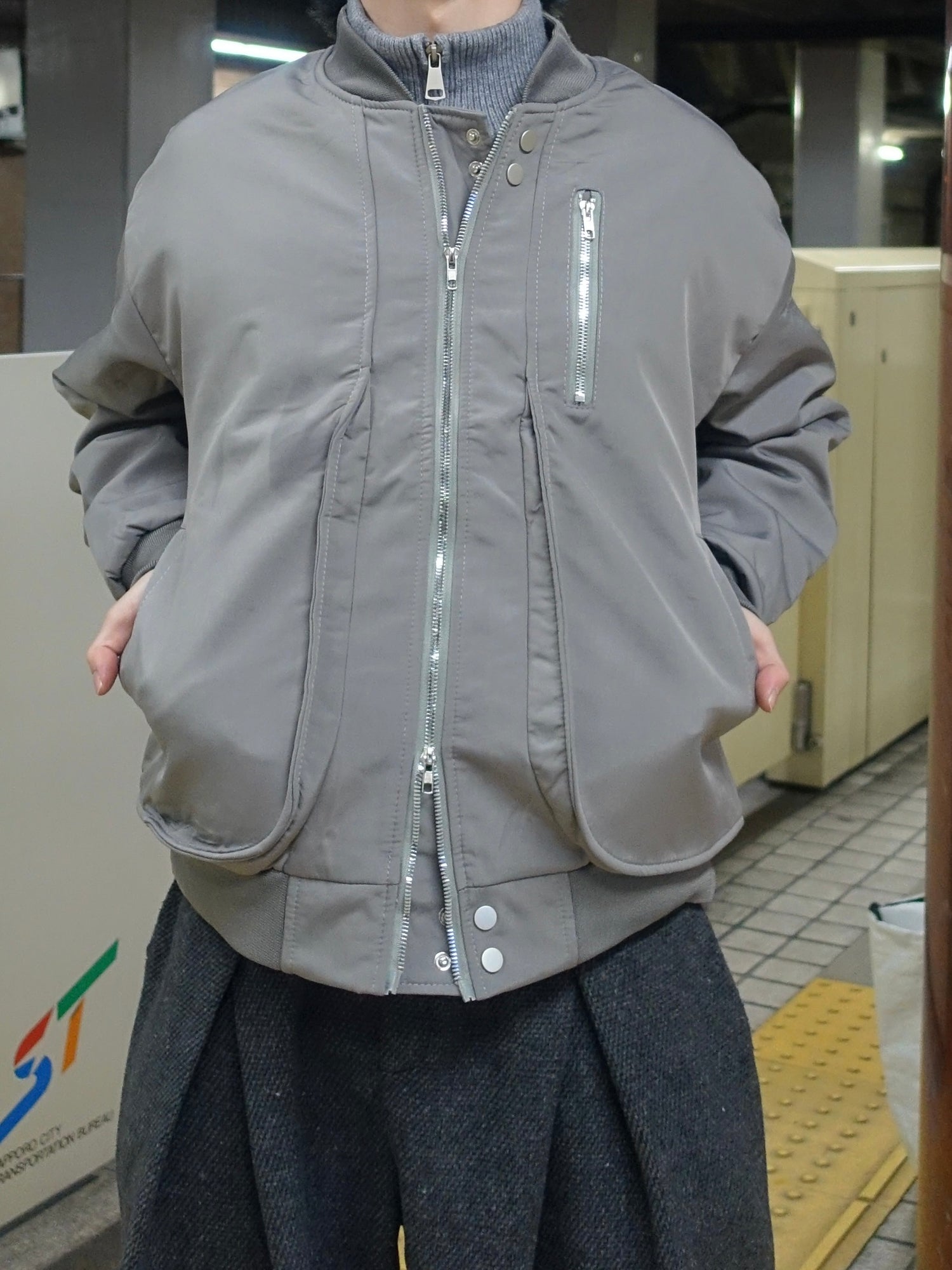 【即納】ショートボンバージャケット TN0338