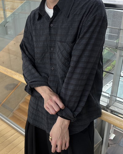 シースルーチェックシャツ GA0117