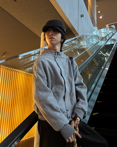 ルーズフィットウールライクコートジャケット GA0127