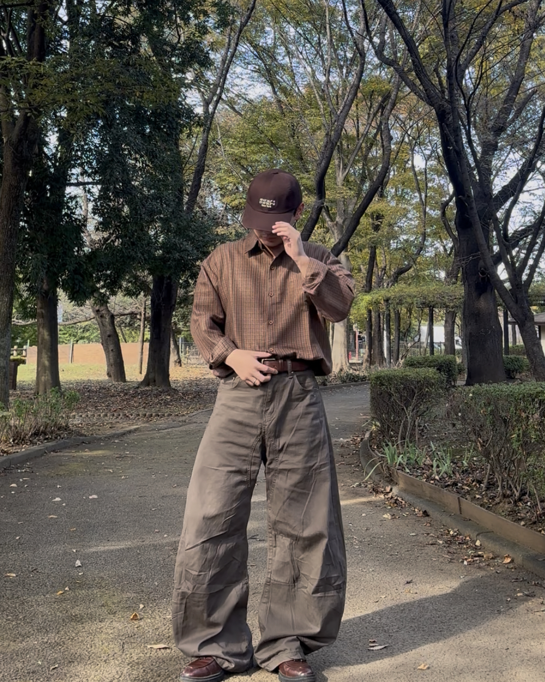 ルーズレッグワイドパンツ GB0016